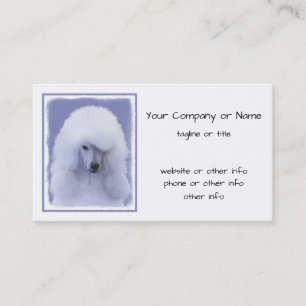 Carte De Visite Tableau blanc standard de caniche - Art original d