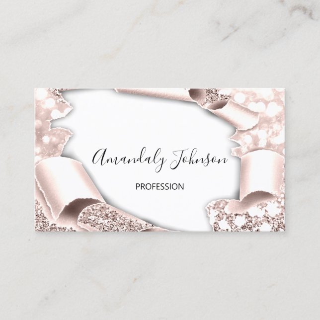 Carte De Visite Tableau de maquillage 3D Parties scintillant Plani (Devant)