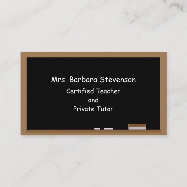 Carte De Visite Tableau de professeurs (Devant)