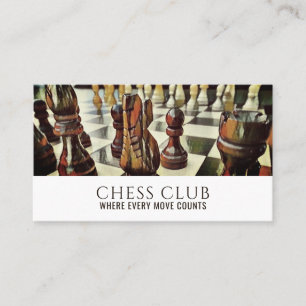 Carte De Visite Tableau d'échecs, club d'échecs