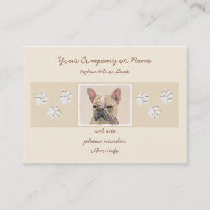 Carte De Visite Tableau Français Bulldog (Sable) - Joli Original D
