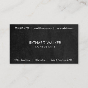 Carte De Visite Tableau noir Chalkboard Elégant Moderne Profession
