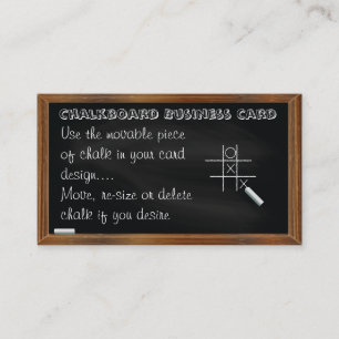 Carte De Visite Tableau noir et tableau de bord