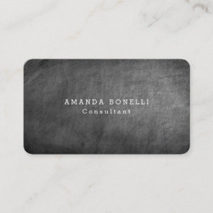 Carte De Visite Tableau noir gris Conception minimaliste professio