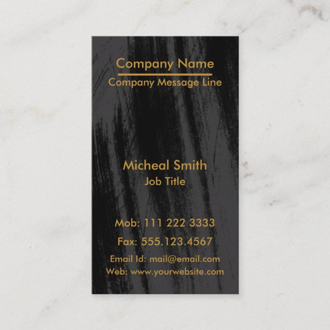 Carte De Visite Tableau noir moderne professionnel vertical (Devant)