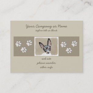 Carte De Visite Tableau Rat Terrier - Cute Original Chien Art