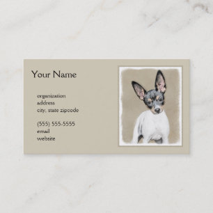 Carte De Visite Tableau Rat Terrier - Cute Original Chien Art