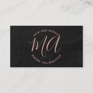 Carte De Visite Tableau simple de manuscrit rose chic d'or
