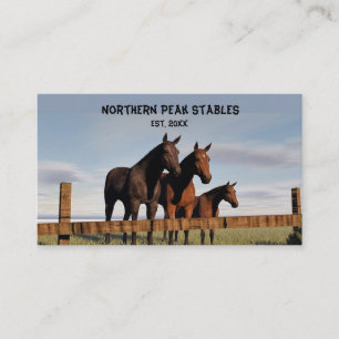 Carte De Visite Tableaux à cheval modifiables