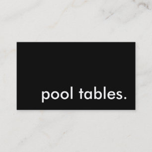 Carte De Visite tables de billard.