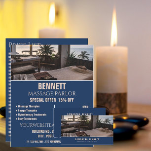 Carte De Visite Tables de massage, massothérapeute