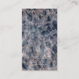 Carte De Visite Tache d'aquarelle abstraite rose et bleu pâle