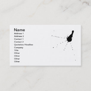 Carte De Visite Tache d'encre
