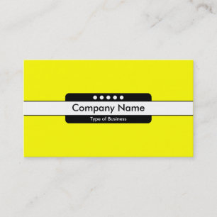 Carte De Visite Taches centrales de la bande 5 - jaune lumineux