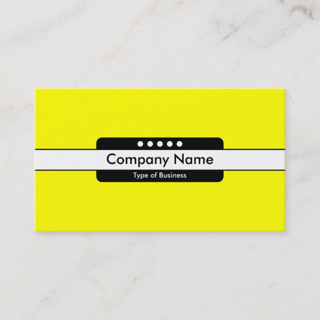 Carte De Visite Taches centrales de la bande 5 - jaune lumineux (Devant)