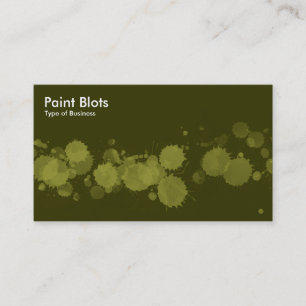 Carte De Visite Taches de peinture - Olive sur Dk Olive