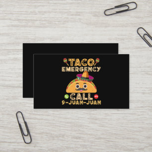 Carte De Visite Taco Appel d'urgence Funny Cinco de Mayo Mexicain