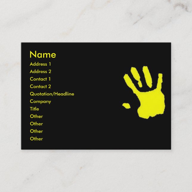 Carte de visite tactile (Devant)