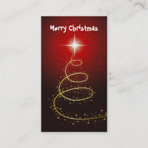 Carte De Visite Tag-Cartes de visite Abstraits de Noël Arbre cadea