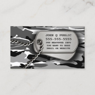 Carte De Visite Tags Arctic Camo Dog