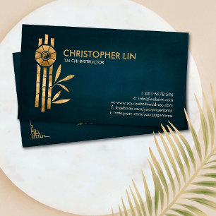 Carte De Visite Tai - Chi Bagua / Pakua et Lucky bambou