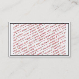 Carte De Visite Taille spécifique - Pour utilisation avec 7x5 Phot