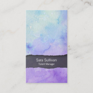 Carte De Visite Talent Manager Entertainment Purple Aquarelle