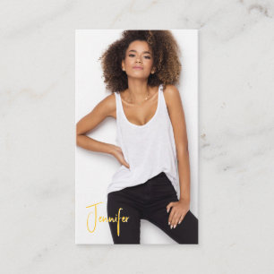 Carte de visite Talent Signature 2 Photos QR Cod