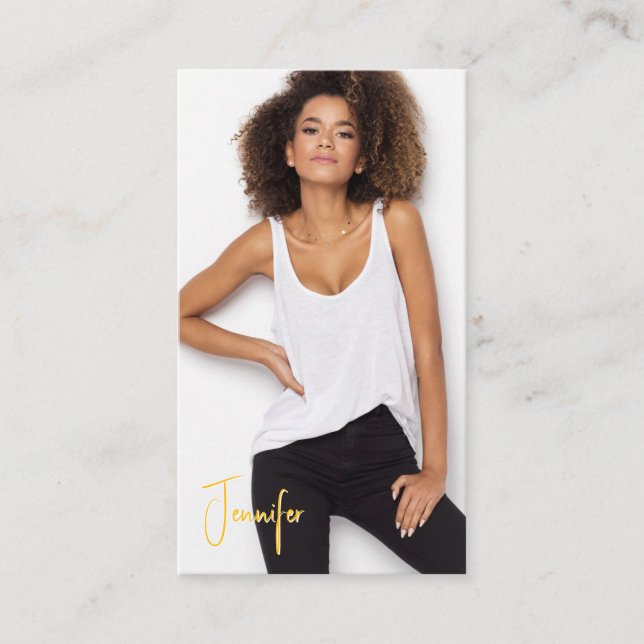 Carte de visite Talent Signature | 2 Photos QR Cod (Devant)