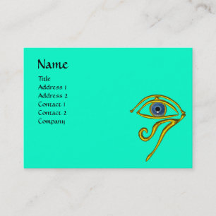 Carte De Visite TALISMAN BLEU, noir et blanc jaune