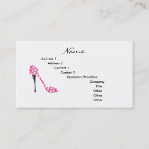 Carte De Visite Talon haut exigu de point