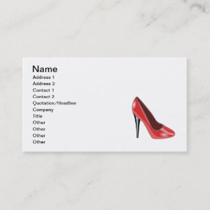 Carte De Visite Talon haut rouge