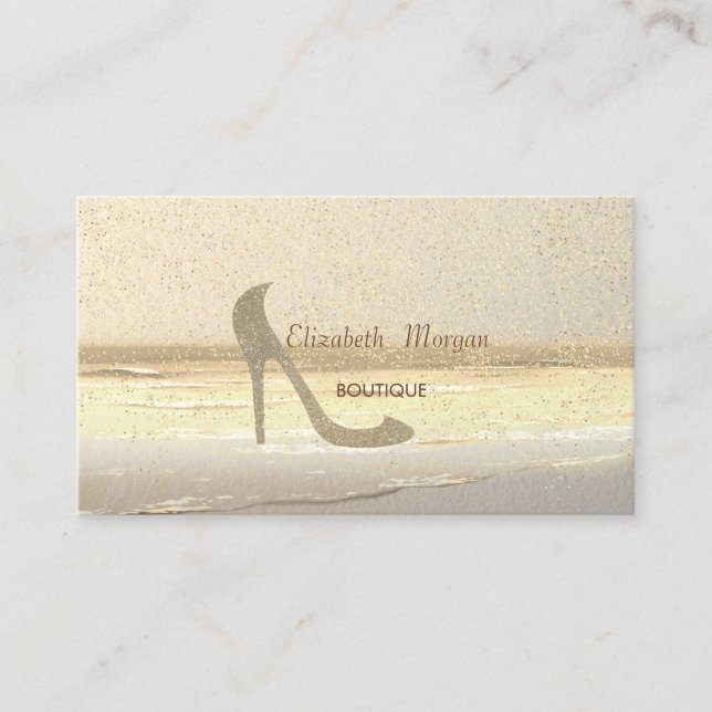 Carte De Visite Talon professionnel moderne, Confetti Or (Devant)