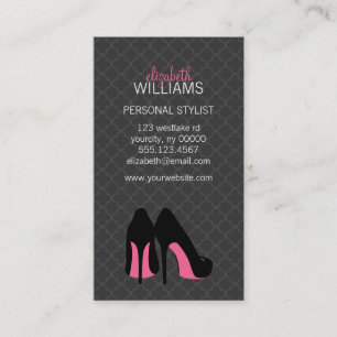 Carte De Visite Talons stylets roses