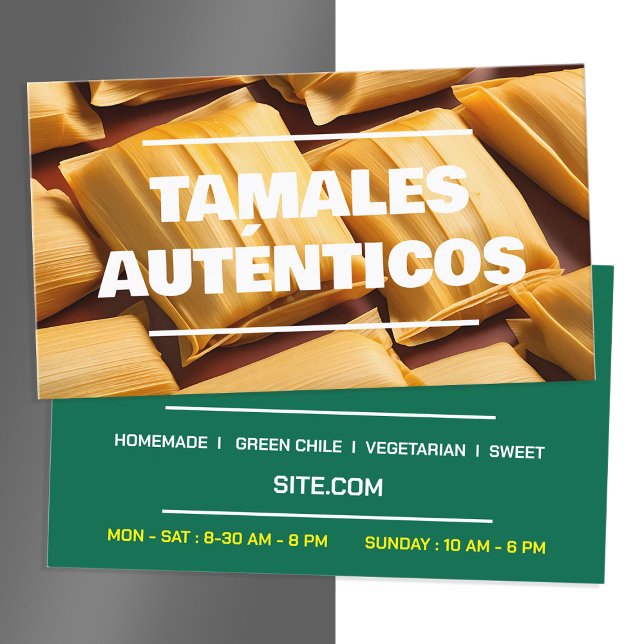 Carte De Visite Tamales (Tamales Loyalty Business Cards)