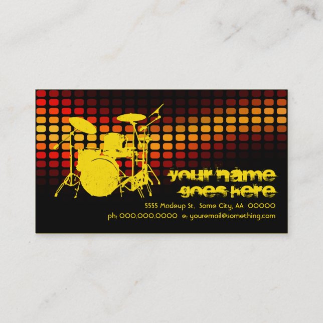 Carte De Visite tambours : musicmeterz (Devant)