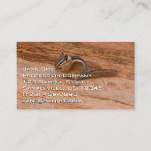 Carte De Visite Tamia de Zion sur les rochers rouges