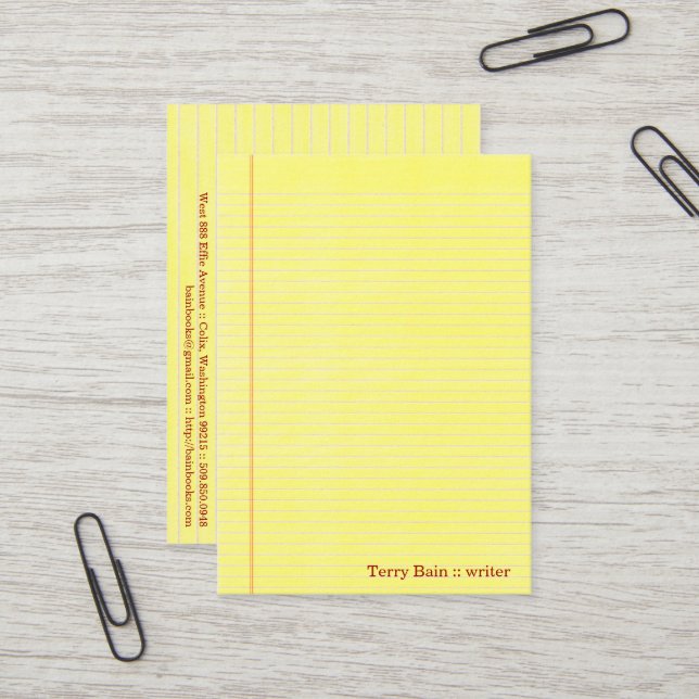 Carte De Visite Tampon (Devant/Arrière en situation)