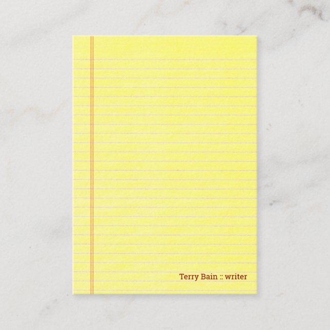 Carte De Visite Tampon jaune (Devant)