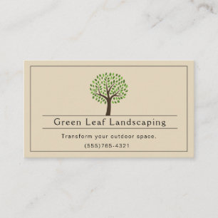 Carte De Visite Tan Landscaping Jardin Service