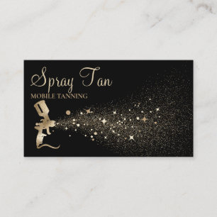 Carte De Visite Tan Spray Bouteille Étincelante Or