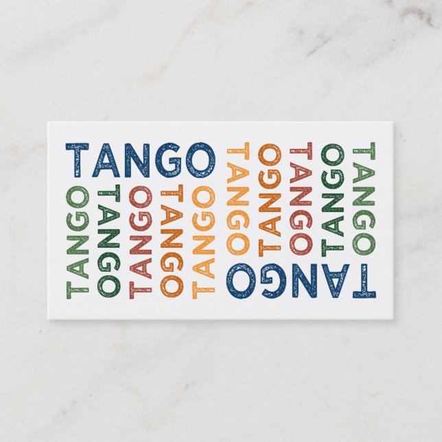 Carte De Visite Tango mignon couleur (Devant)