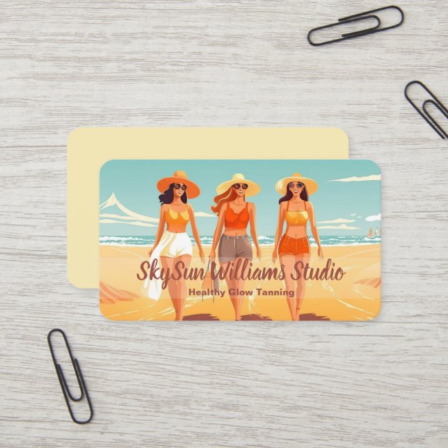 Carte De Visite Tannage (Devant/Arrière en situation)