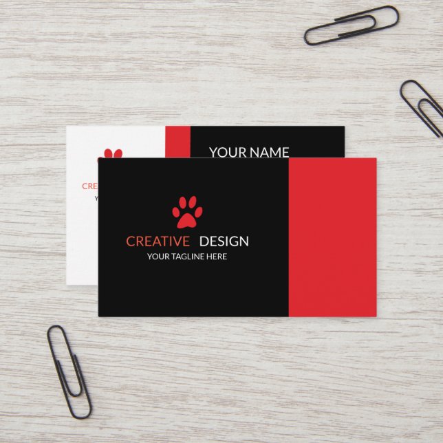 Carte De Visite Tapis créatif (Devant/Arrière en situation)