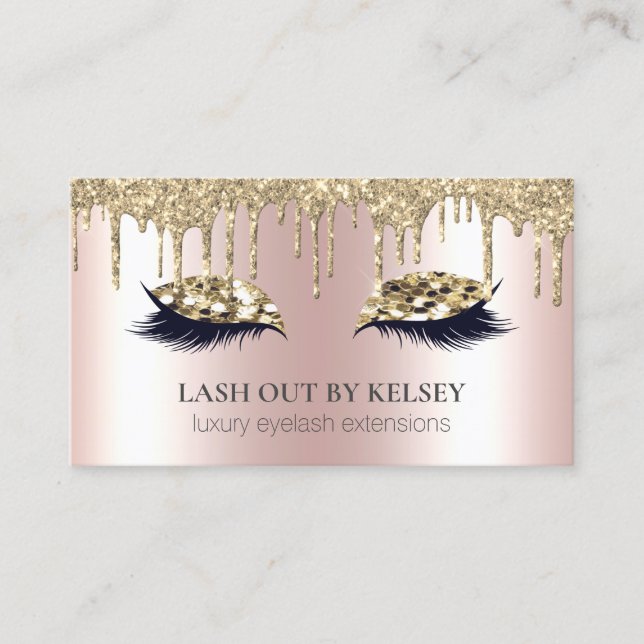 Carte De Visite Tapis de maquillage Couvercles de Parties scintill (Devant)