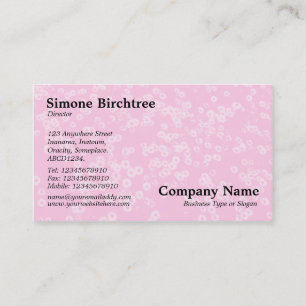 Carte De Visite Tapis de marguerites - rose