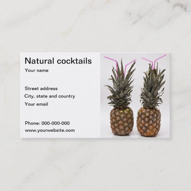 Carte De Visite Targeta pour cocteleria (Devant)