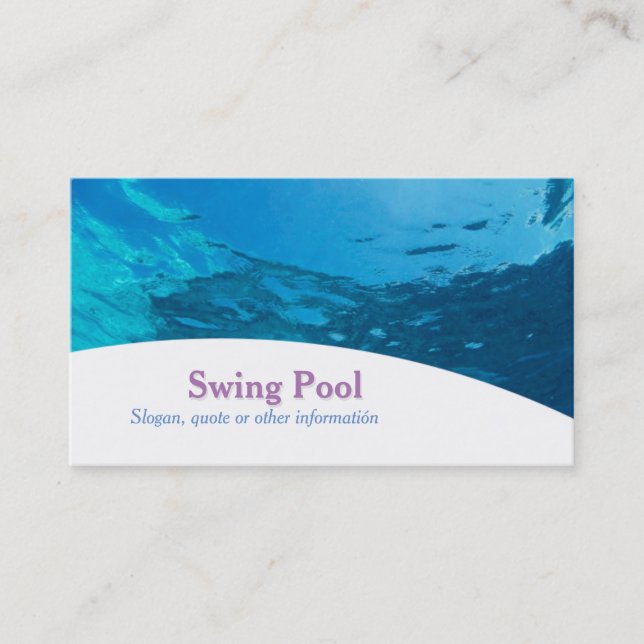 Carte De Visite Tarjeta comercial profesional Swing Pool (Devant)