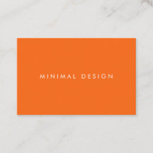 Tarjeta visita Minimal Orange & White BusinessCard