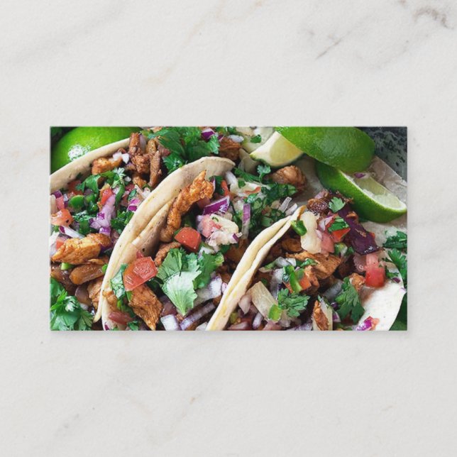 Carte De Visite Tarjetas de Negocio Tacos (Devant)